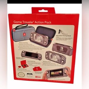 Nintendo Switch Lite Game Traveler Action Pack - Gray new in box